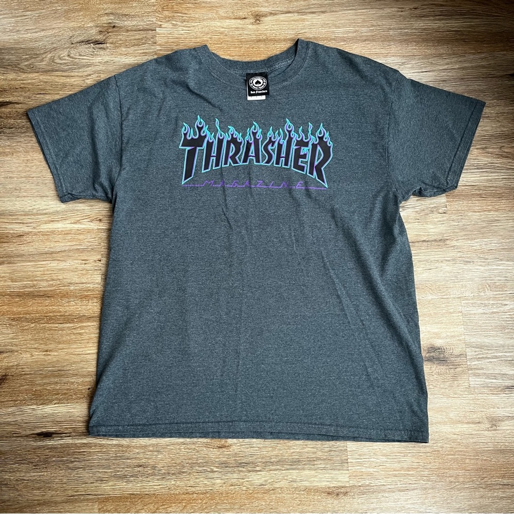 Thrasher gray short sleeve t shirt size large